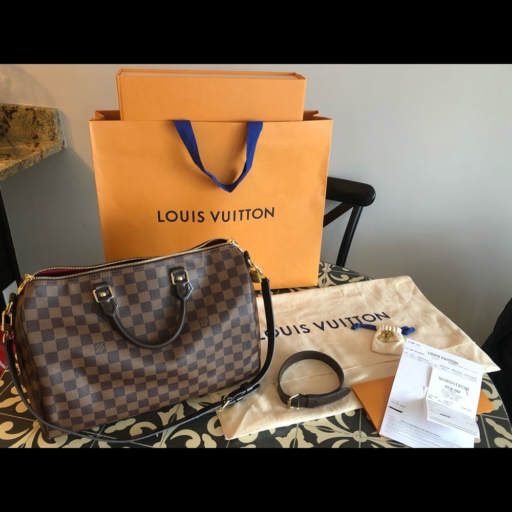 Louis Vuitton Speedy Bandouliere 35 Damier Ebene